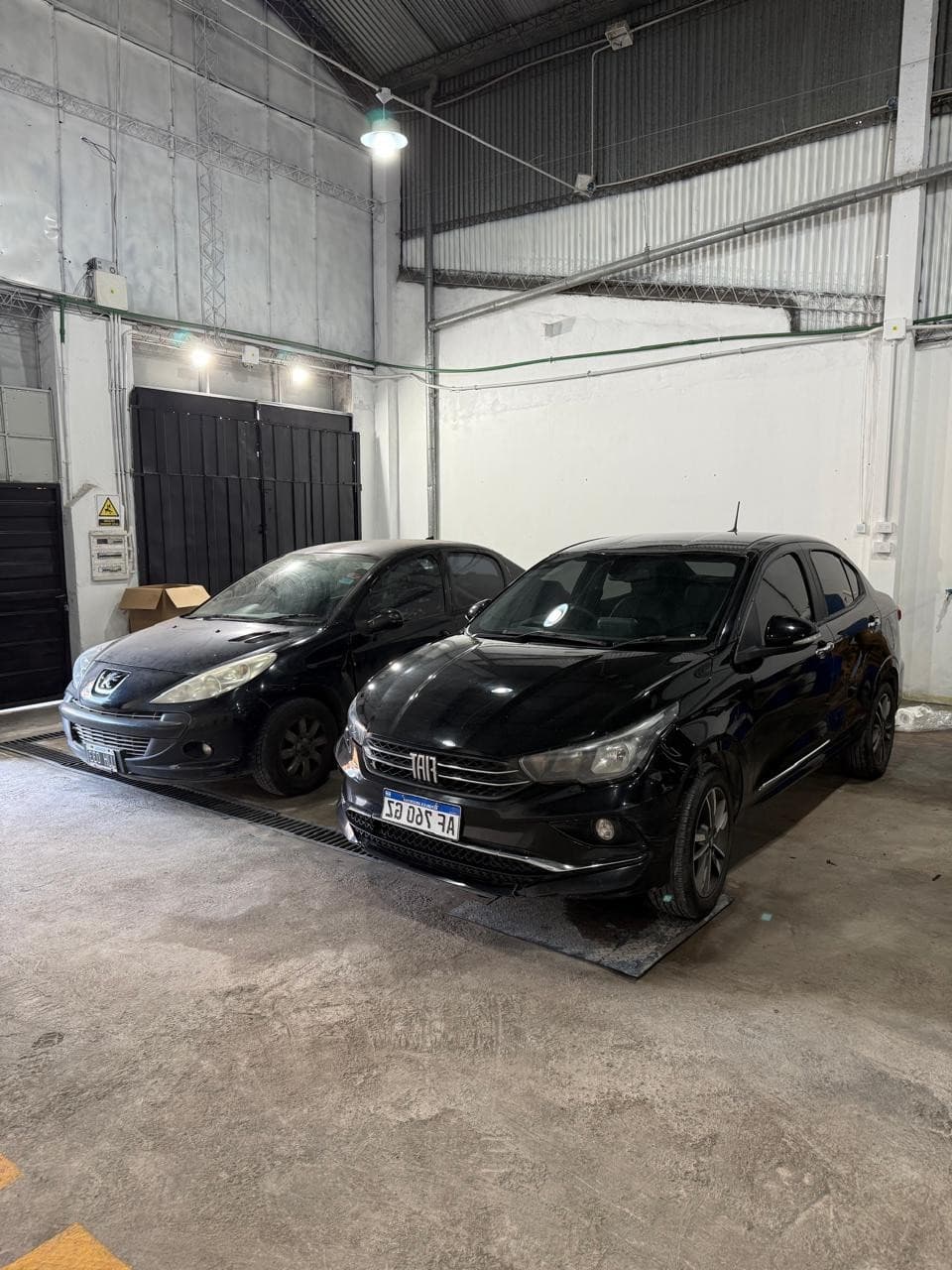 Fiat Cronos y Peugeot 207 recién lavados en el taller de Magari Service